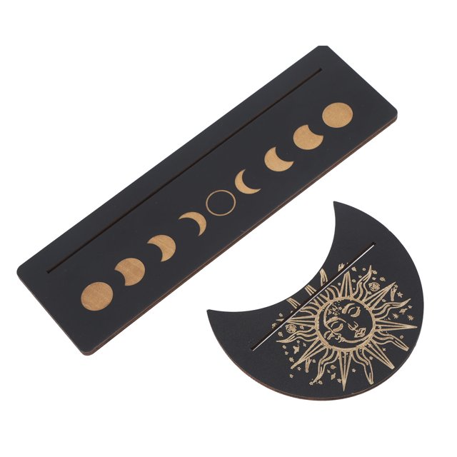 Soporte Para Cartas De Tarot De Madera, 2 Piezas De Luna Fase De Luna Tarot Soporte De Altar Soporte De Cartas De Tarot Soporte Rectangular De Cartas De Madera
