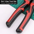 thumbnail image 3 of Yeacher 5in1 Multifunctional Interchangeable Heads Pliers Set Steel Wire Pliers Vise Stripping Pliers Set Multi-purpose Electronic Maintenance Tools for Electrician, 3 of 5