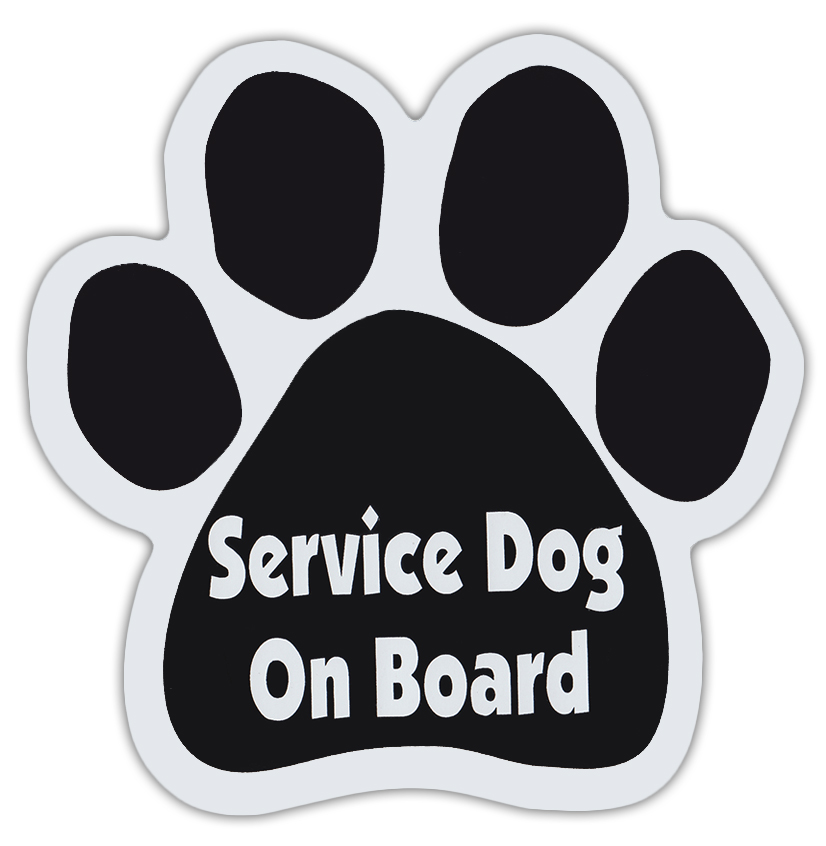 Dog Paw Shaped Service Dog On Board Dogs, Gifts, Cars