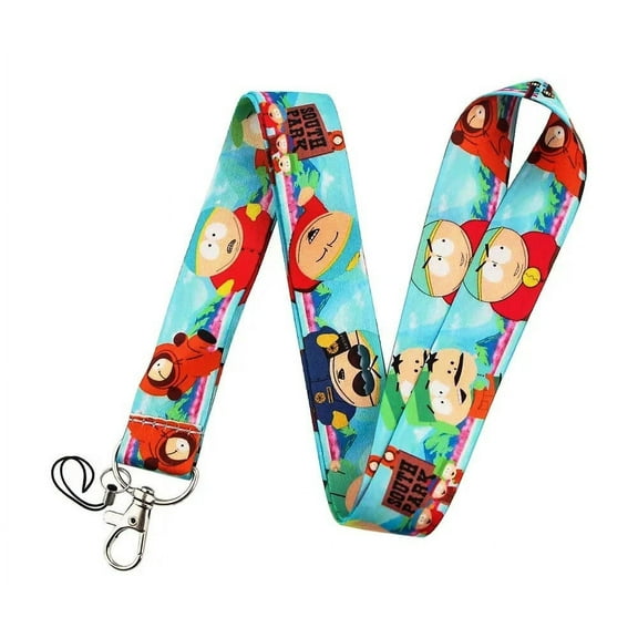 South Park Characters Logo Lanyard Keychain ID Holder