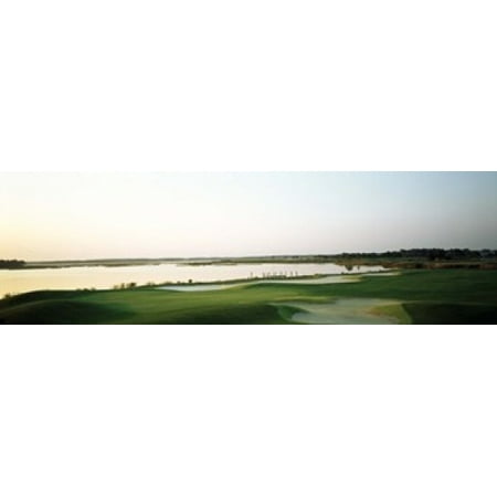 Golf course at the coast Ocean City Golf & Yacht Club Ocean City Worcester County Maryland USA Canvas Art - Panoramic Images (18 x