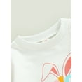 thumbnail image 4 of Jxzom Newborn Infant Baby Boy Girl My First Easter Outfit 6 12 18 24M Bunny Letter Romper Long Sleeve Crewneck Sweatshirt Bodysuit, 4 of 7