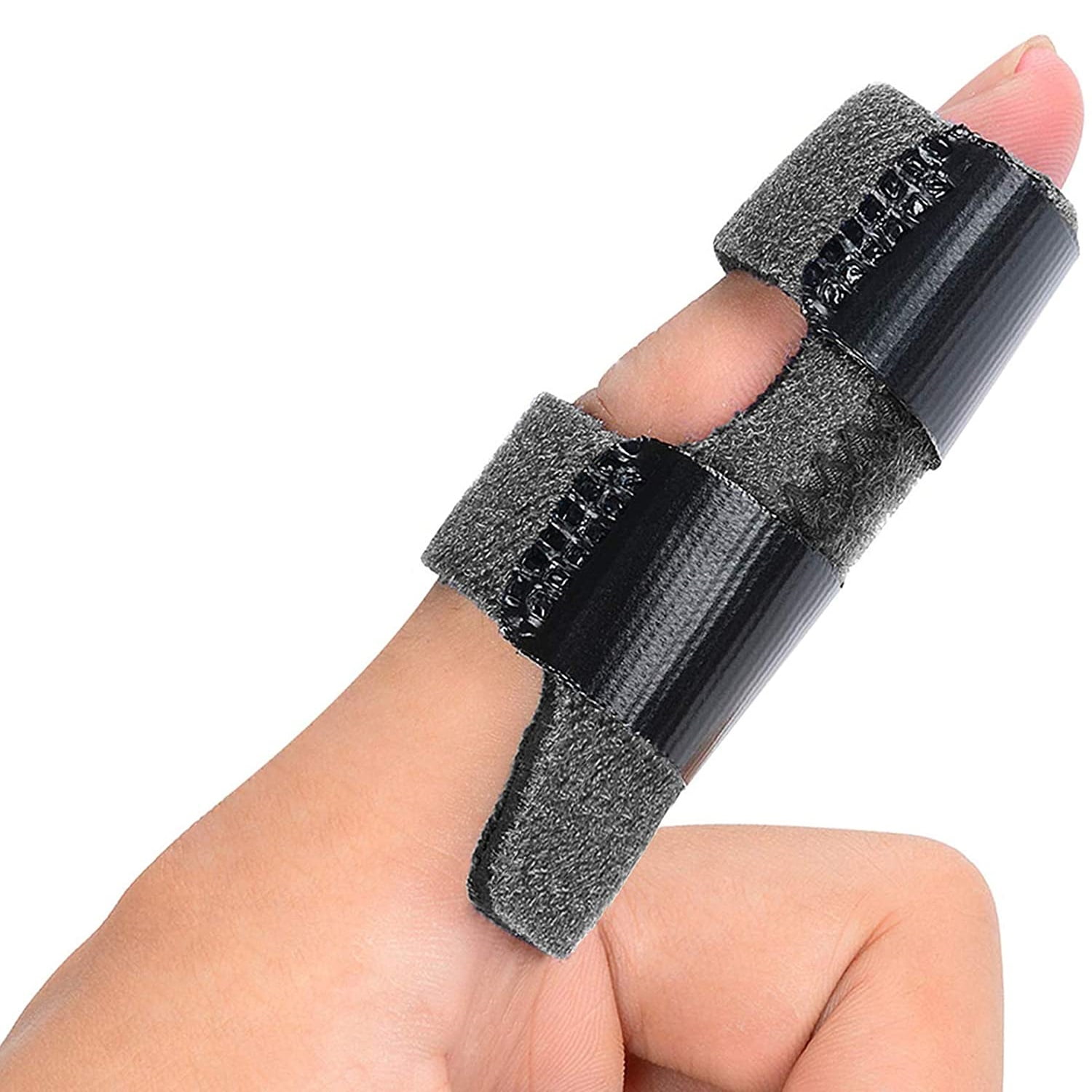 Senior ICare Adjustable Finger Splint, Fixing and Support Trigger or Mallet Fingers, Black