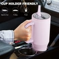 thumbnail image 6 of Coliware 40oz Lilac Large Vacuum-Insulated Tumbler with Lid, Reusable Stainless Steel Water Bottle with Handle Flip Straw Rubber Base, Leak Resistant Travel Coffee Mug for Home Office Gym, 6 of 12
