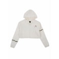 thumbnail image 5 of Hello Kitty Strawberries Puff Print Long Sleeve Zip Up Women's White Cropped Hoodie-XL, 5 of 7