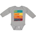 thumbnail image 3 of Inktastic Eat Sleep Mah Jong Repeat Boys or Girls Long Sleeve Baby Bodysuit, 3 of 5