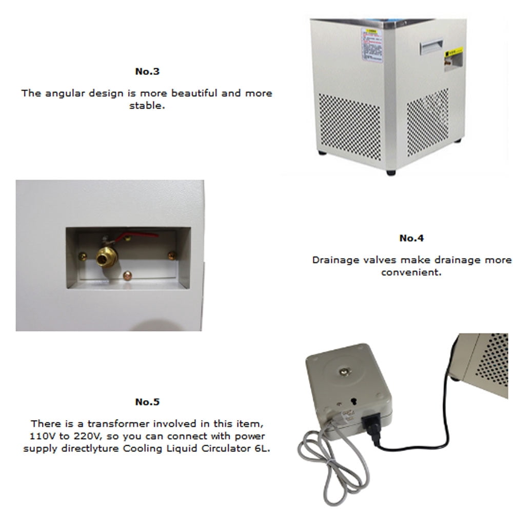 PreAsion 6L -20℃-100℃ Low Temperature Cooling Liquid Circulator with 110V Converter