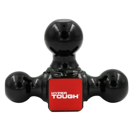 Hyper Tough Trailer Hitch Steel Tri-Ball Mount, Class III/IV Towing, Black, Automotive Accessories, unit weight 10 lbs