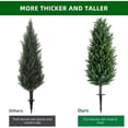 thumbnail image 3 of Set of 4 43-pulgada artificial cypress topiary trees con ground spike-perfect para indoor y outdoor use, 3 of 7