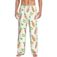 thumbnail image 2 of Picia Vegan Fruit Carrot Mens Soft Woven Cotton Elastic Waistband Sleep Pajama Pant Lounge Sleep Pant With Pockets And Drawstring-X-Large, 2 of 9