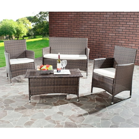 safavieh mojavi 4 piece wicker se