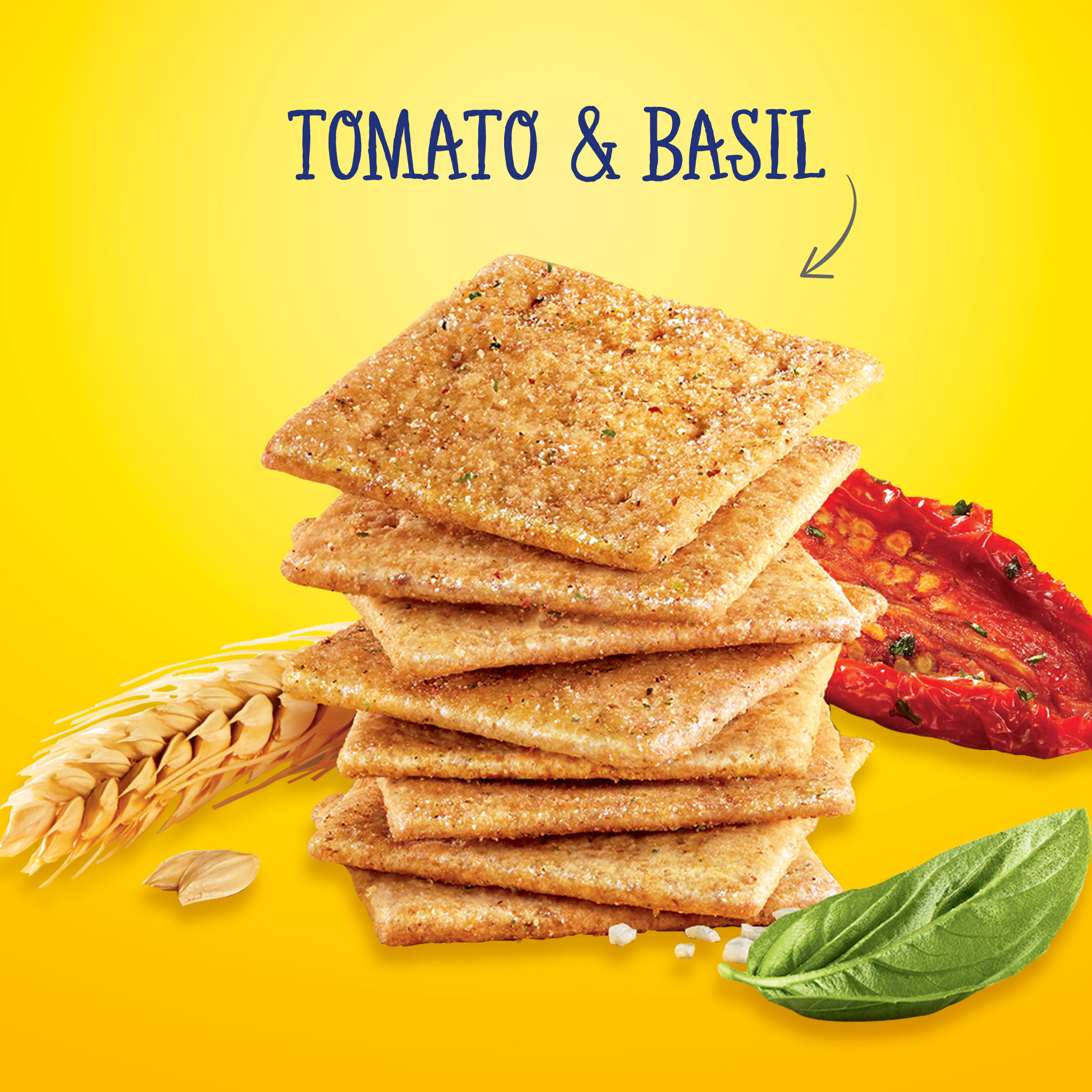 Nabisco Wheat Thins Sundried Tomato & Basil Whole Grain Wheat Crackers, 9 oz - image 3 of 12