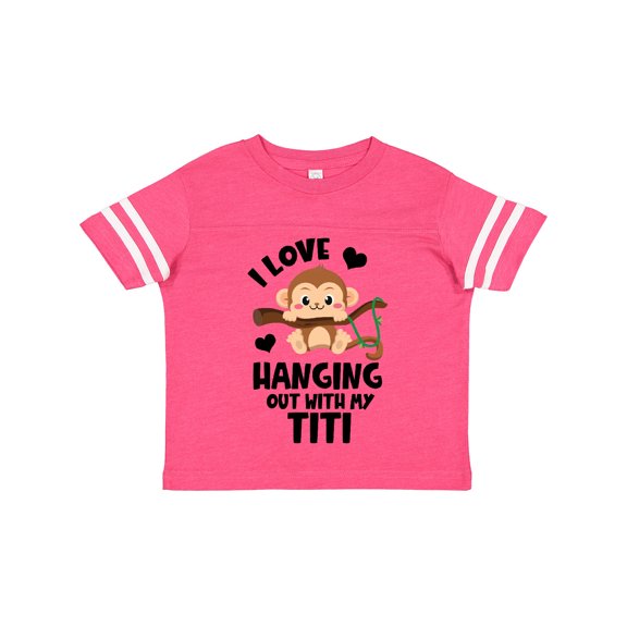 Inktastic Monkey I Love Hanging out with My Titi Boys or Girls Toddler T-Shirt