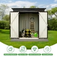 thumbnail image 6 of Aukfa Outdoor Storage Shed, 6 X 4 FT Metal Garden Shed, Waterproof Tool Shed for Backyard Patio, Black, 6 of 8