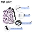 thumbnail image 3 of Honeii Violets Flowers Print Canvas Backpack for School & Outdoor,Laptop Excursion Backpack,Notebook School Bookbag For Men Women,for Work, Travel, and Everyday Use-Small, 3 of 5