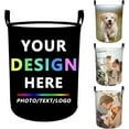 thumbnail image 1 of Custom Laundry Basket Personalized Laundry Hamper with Photo Text Logo Customized Waterproof Collapsible Dirty Clothes Baskets for Bedroom Bathroom Living Room Barbershop, 1 of 8