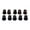 A, variant on 10Pcs Electronic Control Potentiometer Knob 6mm Knurled Shaft Hole Volumes Control Knob Plastic Electric Guitar Knobs