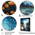 thumbnail image 3 of Designart "Blue River Dusk" Landscape Forest River Floater Framed Wall Art Living Room, 3 of 5