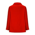 thumbnail image 7 of ClodeEU Women's Fit Blazer ,Slim Fit Solid Color Notch Lapel Long Sleeve Jacket Red,Womens Plus L, 7 of 7