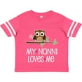 thumbnail image 3 of Inktastic My Nonni Loves Me Grandchild Owl Girls Toddler T-Shirt, 3 of 5