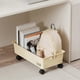 thumbnail image 2 of Under Desk Rolling Cart Strong Plastic Space Saving Handle Design Storage Trolley for Office Dormitory Bedroom With Wheels, 2 of 3