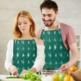 thumbnail image 3 of Green Christmas Tree and Snow Apron-Garden Aprons for Women with Pockets-Cotton Linen Waterproof Kitchen Cooking Gardening Aprons Adjustable for Kitchen,Cooking,BBQ and Salon 32"x27", 3 of 7