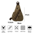 thumbnail image 2 of Bolso bandolera de lona - Bolso bandolera pequeño tipo bandolera para el hombro, mochila de ocio para hombres y mujeres, 2 of 5