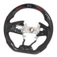 thumbnail image 4 of Car Steering Wheel, Racing Steering Wheel Carbon Fiber Red Stitching  For Modification, 4 of 8