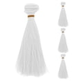 thumbnail image 1 of 6 extensiones de cabello sintético liso para muñecas, ideal para hacer pelucas de muñecas y figuras, reenraizar, manualidades y artículos de arte., 1 of 6