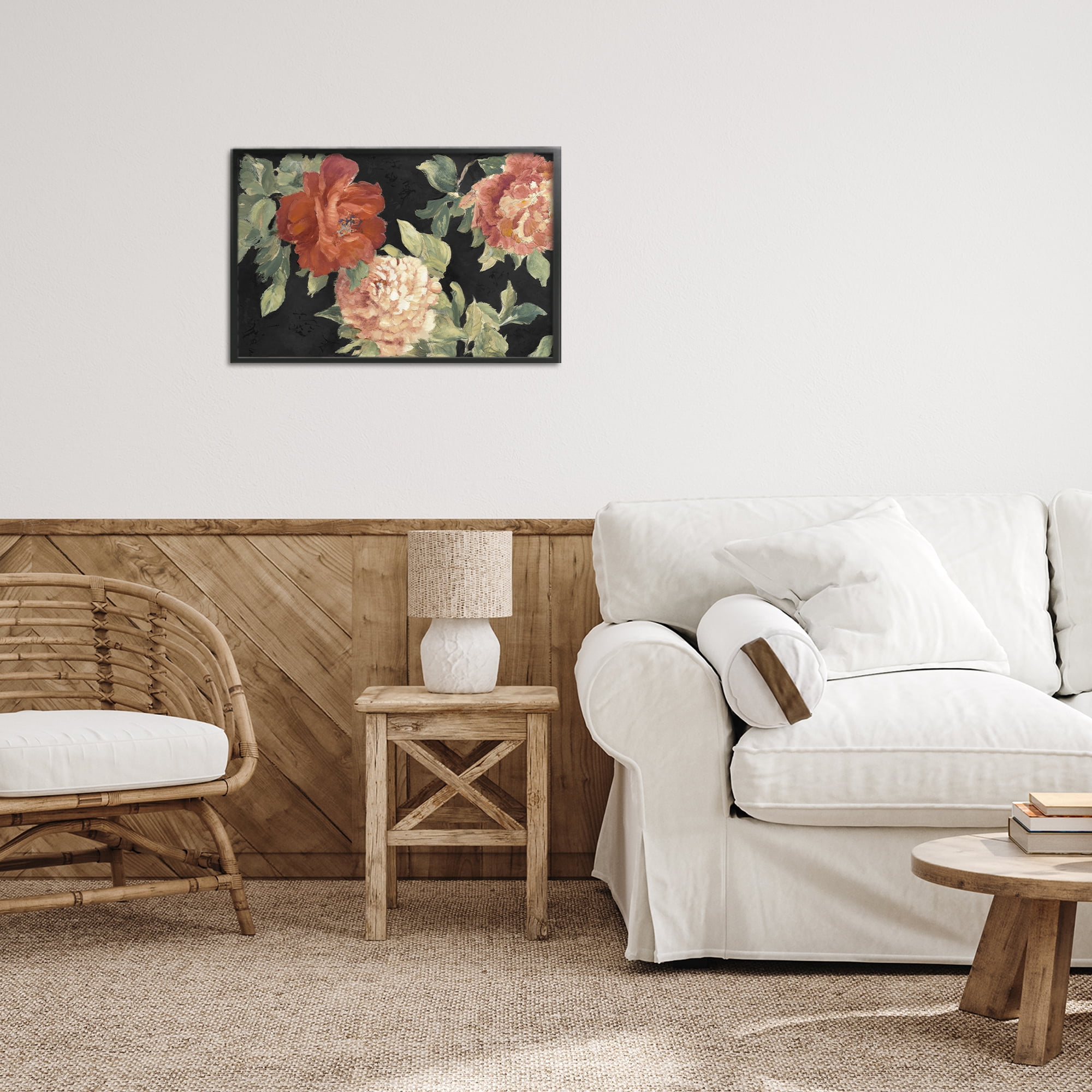 Stupell Industries Beauty of the Red Blossom Black Framed Giclee Art, design by Lanie Loreth