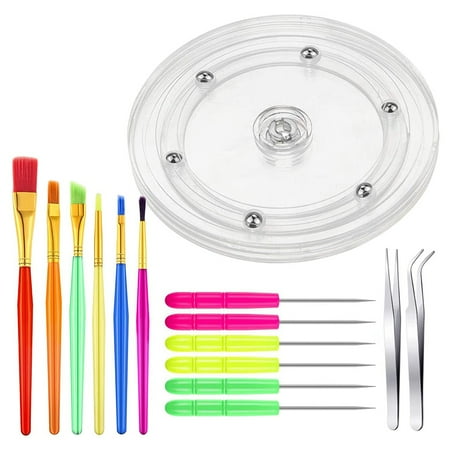 

Chamat 15 Pcs Cookie Decorating Kit Supplies Cookie Turntable Cookie Brushes Scriber Needles for Kitchen Baking Tools
