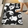thumbnail image 2 of Dreamtimes Bathroom Rug Mats Halloween Cute Black Print, Bath Mats for Bathroom Non-Slip Super Soft Absorbent Microfiber Bath Rugs, Bathroom Rugs for Bathroom Floor, Tub and Shower, 24"x16", 2 of 4