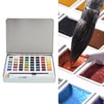 thumbnail image 4 of Juego de Pinturas de Acuarela ANGGREK Suministros para Manualidades con Caja de Hierro 48 colores, 4 of 5