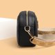 thumbnail image 5 of Bolso tipo cartera con cremallera para mujer bolso cuadrado clásico de cuero genuino bolso de viaje informal, 5 of 9
