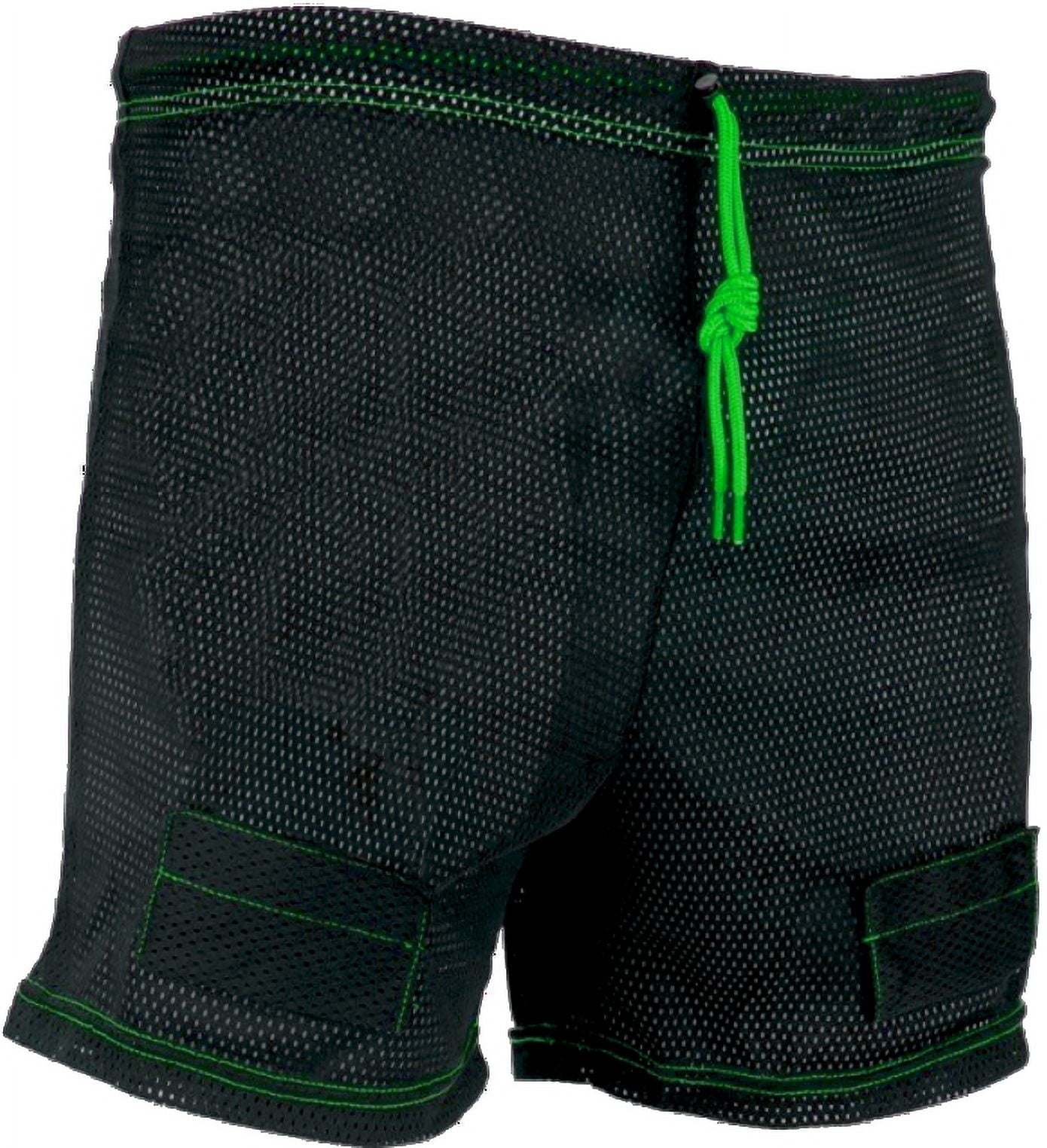 VIBE Youth Hockey Jock Mesh Shorts with Cup and Sock Tabs – Medium/Large