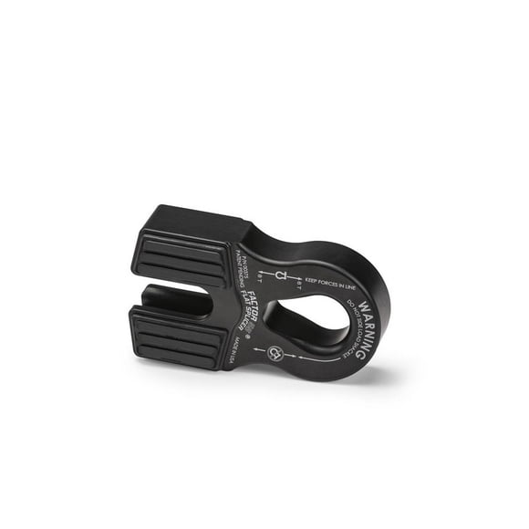 Factor 55 Winch Cable Shackle Mount 00375-04 Flat Splicer; Fits 3/4 Inch Screw Pin Hook; For Synthetic Winch Rope Diameters Up To ½ Inch; 16000 Pound Load Capacity; Splice-On; Foldable; Black