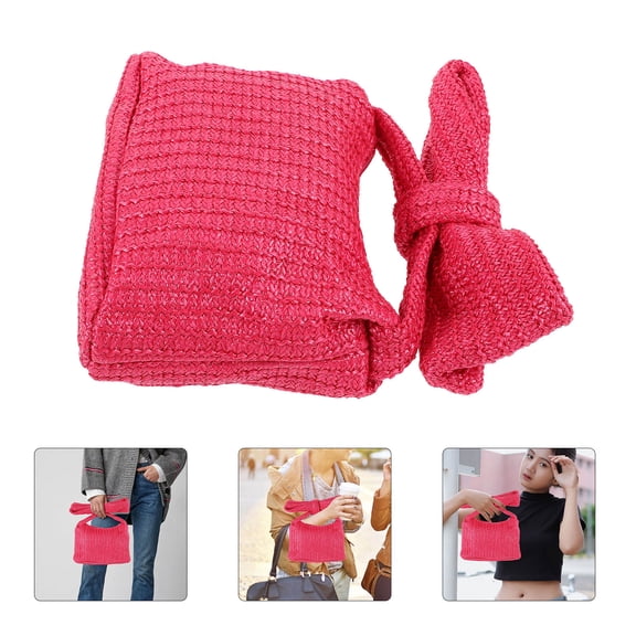 OUNONA Elegant Rosy Lady Clutch Purse with Stylish Bow , Ideal for Weddings, Banquets, and Evening Occasions
