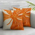 thumbnail image 3 of Fenyluxe Throw Pillow Covers Orange Hibiscus Cushion Pillow Case Home Decor Pillowcase 12x12in, 3 of 5