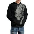 thumbnail image 3 of LAOLIUSN Men’s Wolf Pack 3D Graphic Hoodie, All-Over Print Pullover Sweatshirt, Sizes S–4XL, 3 of 7