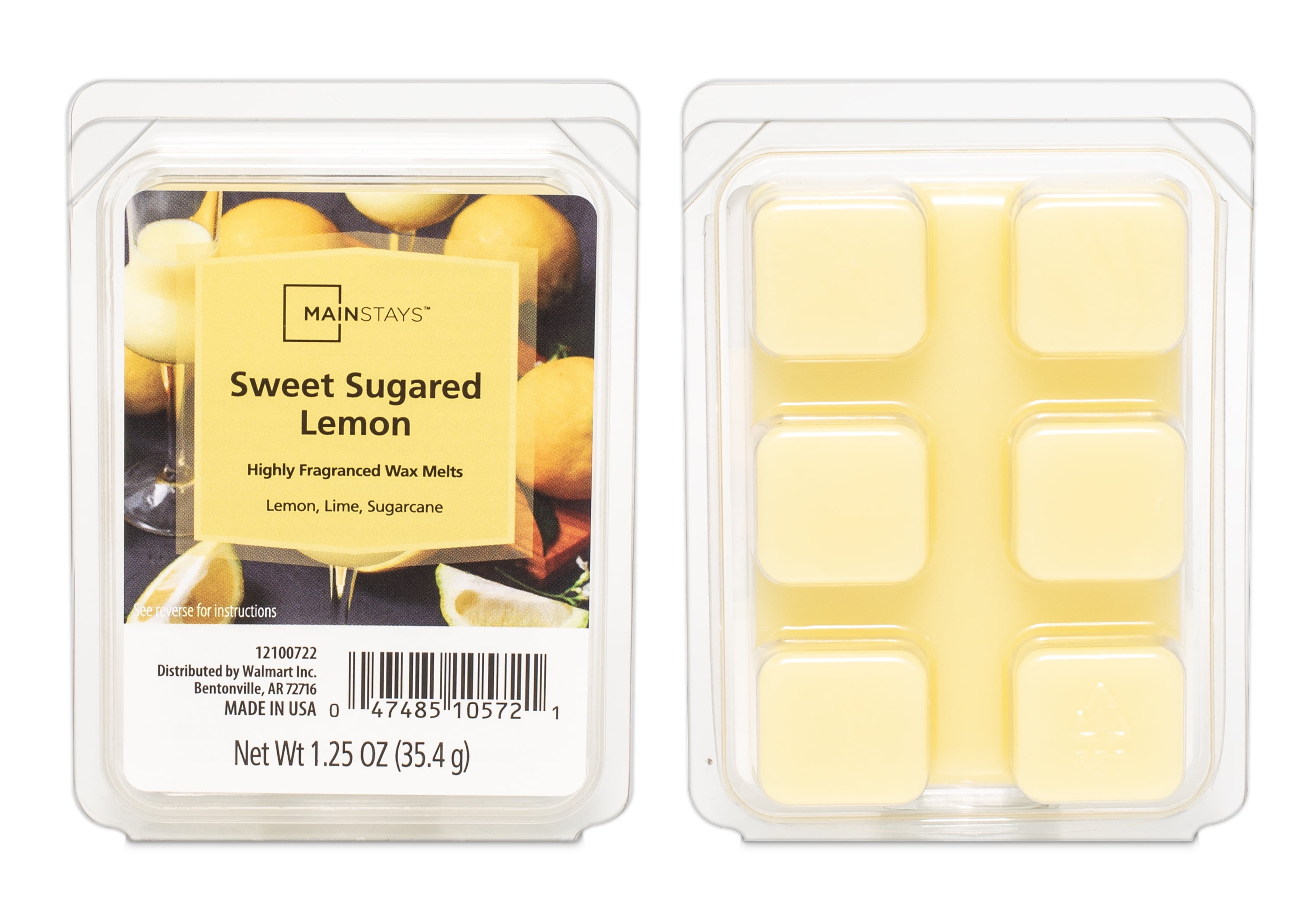 (6 pack) Mainstays Sweet Sugared Lemon Scent 6 Cube Wax Melt, 1.25 oz