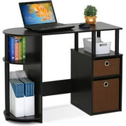 Furinno Jaya Simplistic Computer Study Desk With Bin Drawers Furinno Jaya Simplistic Computer Study Desk With Bin Drawers Espresso Image 3 Of 5