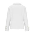 thumbnail image 5 of Olyvenn Loose Long Sleeve Lapel Button Casual Suit Jacket Stylish Fashionable Comfortable Lightweight Soft Trendy for Spring Summer Casual Wear Party Dating White L, 5 of 7