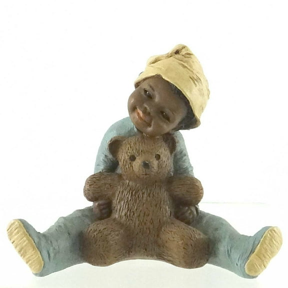 All Gods Children Joey Polyresin African American Club Teddy 1539
