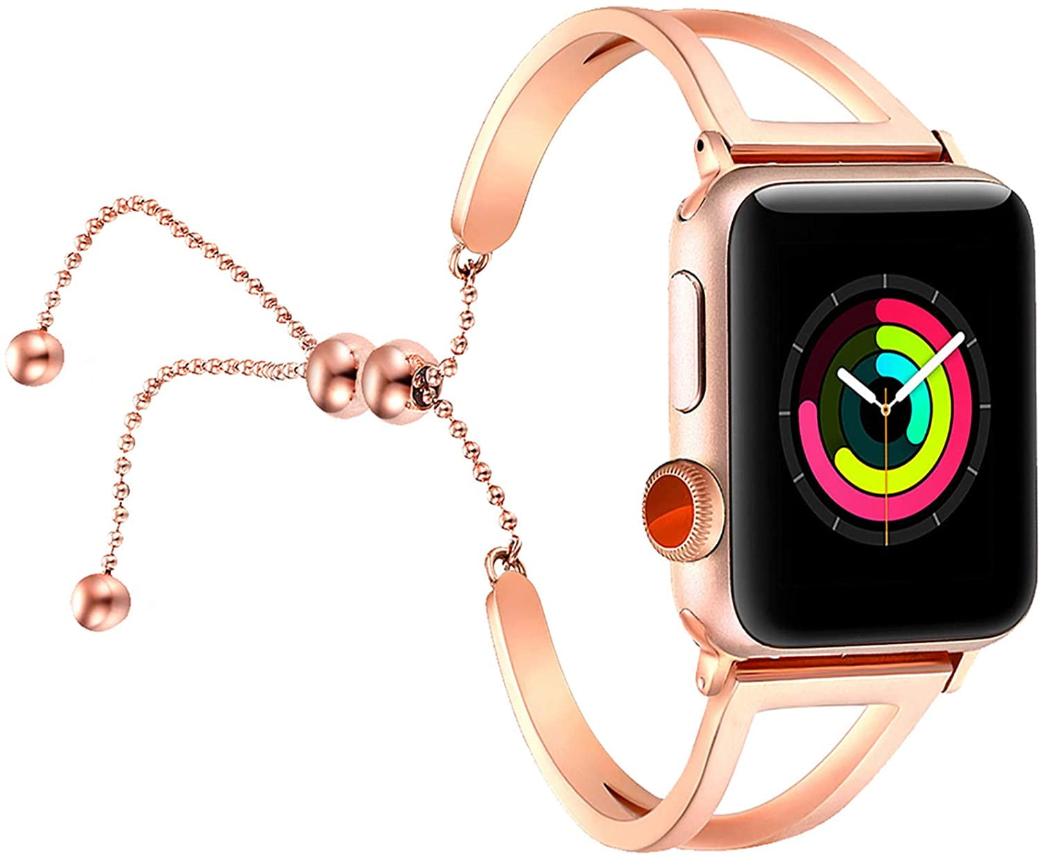 Bracelet Compatible for Apple Watch Band 38mm 42mm Women, Jewelry Bling  Bands Cuff 40mm 44mm Stainless Steel Womens for Iwatch SE & Series 6 5 4 3  2 1 (Silver - 38mm 40mm) - Walmart.com