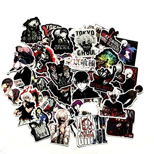 50 pcspack anime tokyo ghoul stickers waterproof skateboard laptop