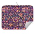 thumbnail image 5 of Ryvnso Magical Mandala Pattern Dish Drying Mat for Kitchen Countertop 18x24 Large Dish Pad Drainer Rack Dish Sink Mats, 5 of 7