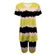 thumbnail image 4 of Ensembles Courts Femmes Tenues 2 Pcs Vacances Mode Femmes Blouse Col en V Manches Courtes Hauts Shorts Ensemble Décontracté Ensembles Été 2 Pcs pour Femmes en Solde, 4 of 4