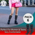 thumbnail image 5 of 6 Pairs Of Yacht & Smith EXTRA THICK Slouch Socks for Women, Extra Heavy Slouchy Ladies Cotton Crew Boot Socks, 5 of 6