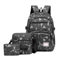 thumbnail image 2 of Unisex 900D Print 3 Piece Backpack Set Water-Resistant College Style Bookbag Back to School Backpack for Men Women, 2 of 6