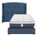 thumbnail image 1 of Colchón Matrimonial Cardona Spring Air + Box Base Cama + Cabecera Zefyr Azul Denim, 1 of 10